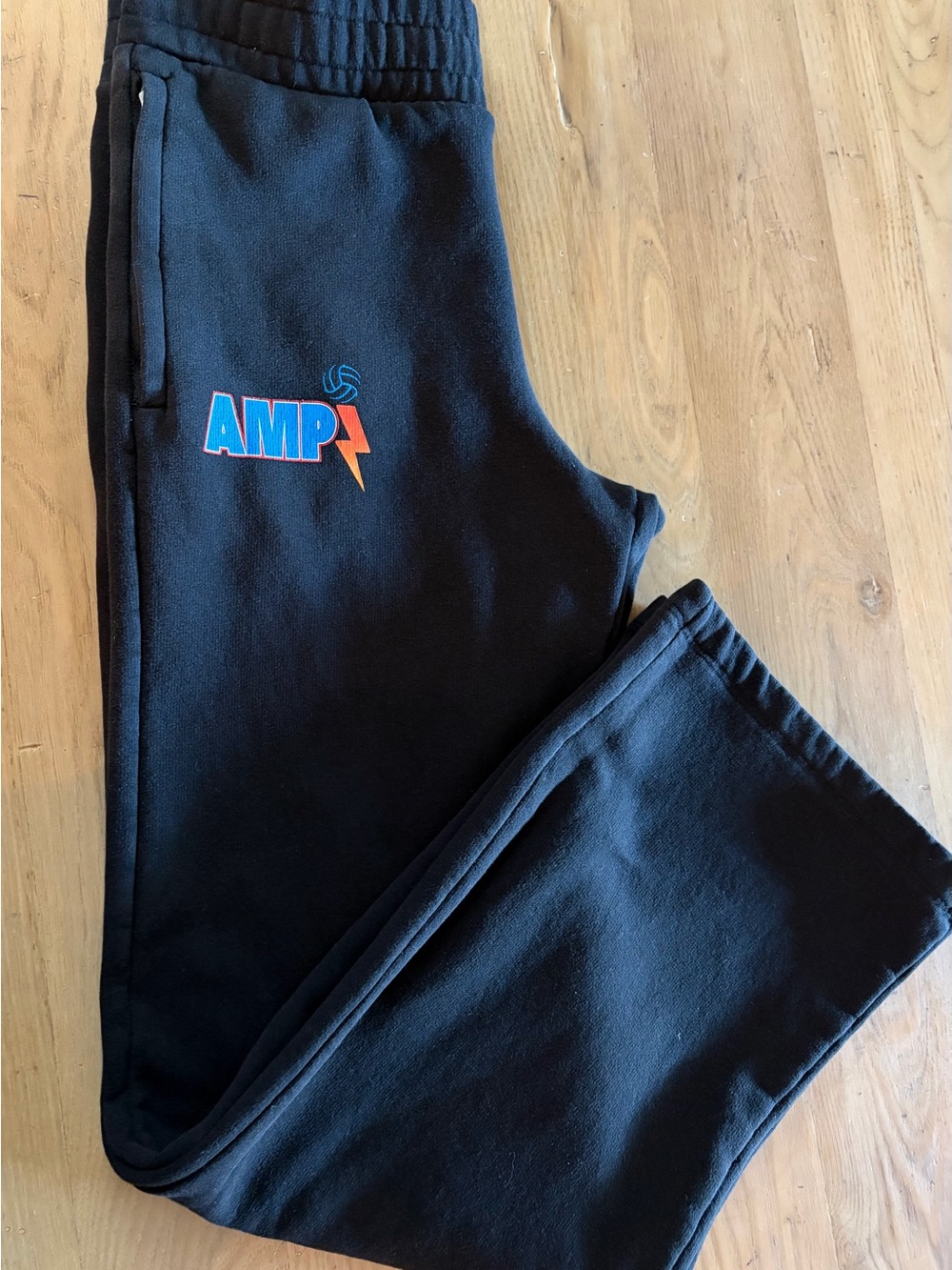 AMP Women's Black Wide Leg Sweatpants L